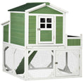 Load image into Gallery viewer, 42" Chicken Coop, Wooden Hen Run House, Rabbit Hutch with Nesting Box, Removable Tray, Asphalt Roof, Planting Lattice, Green
