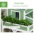 Load image into Gallery viewer, 42" Chicken Coop, Wooden Hen Run House, Rabbit Hutch with Nesting Box, Removable Tray, Asphalt Roof, Planting Lattice, Green
