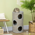 Load image into Gallery viewer, Cat Barrel Kitten Tree Tower for Indoor Cats, Cat Climbing Frame, Covered in Sisal, Cosy Platform - Light Grey
