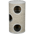 Load image into Gallery viewer, Cat Barrel Kitten Tree Tower for Indoor Cats, Cat Climbing Frame, Covered in Sisal, Cosy Platform - Light Grey
