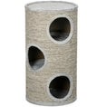Load image into Gallery viewer, Cat Barrel Kitten Tree Tower for Indoor Cats, Cat Climbing Frame, Covered in Sisal, Cosy Platform - Light Grey
