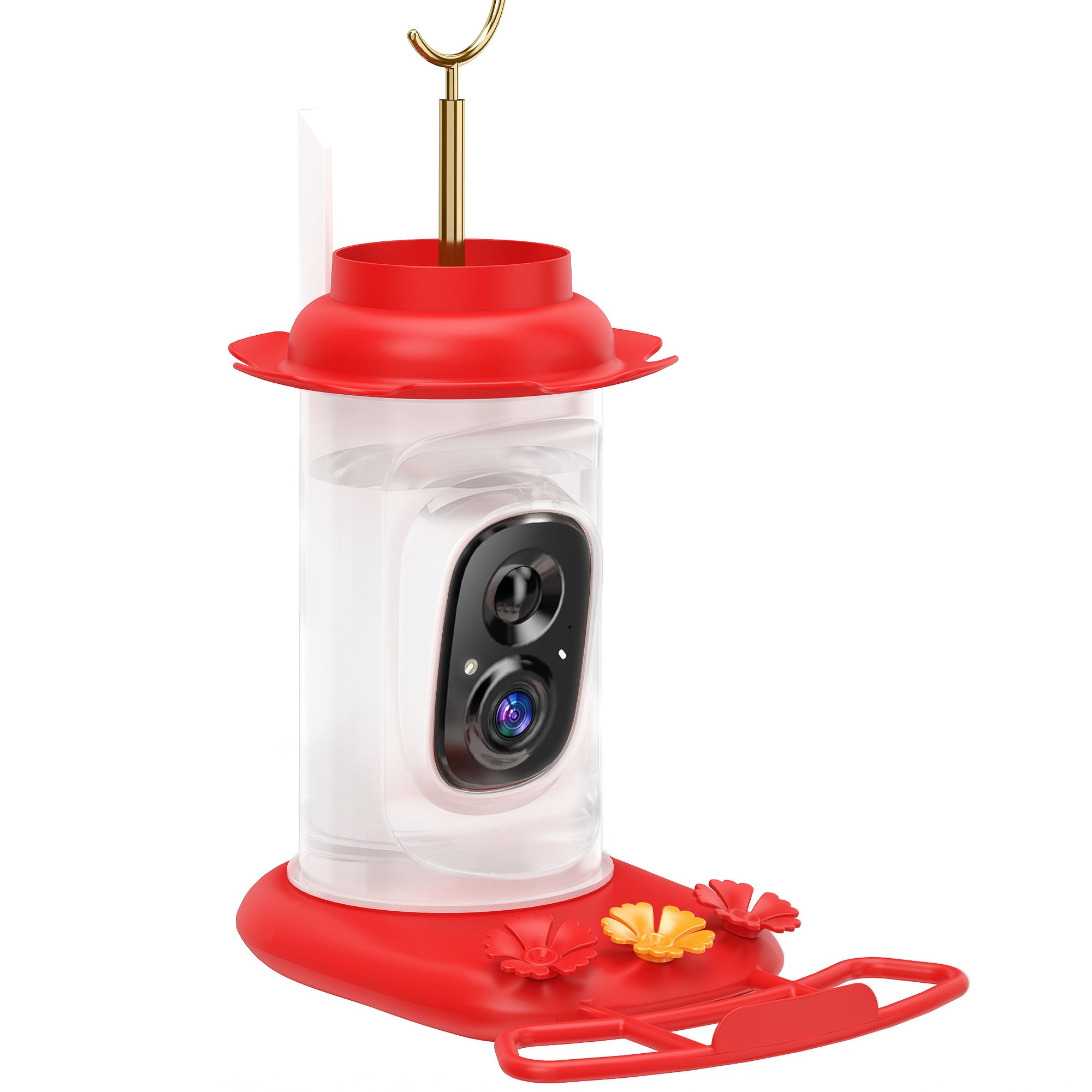 Hummingbird Ｗater Feeder with Camera, AI Identify 16000+ Birds, 2K HD Live Video, 3W Solar, Bird Feeder Camera with Arrival Alerts, Capture Live Video, Gift for Enthusiast