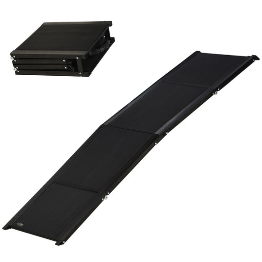 Folding Pet Ramp, 62 Inch Lightweight Portable Dog Ramp for Extra Large Dogs, Non-Slip Surface for Cars, Trucks and SUVs, Black