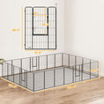 Load image into Gallery viewer, Dog Playpen, 44.5" H 24 Panels 63'L Puppy Playpen Exercise Pen Rust-resistant with Lockable Door for Indoor Outdoor, DIY Shape 220 sq.ft Pet Fence for Small to Large Dogs, for RV Camping Yard
