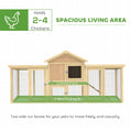 Load image into Gallery viewer, 80" Chicken Coop, Wooden Outdoor Chicken Cage Hen House with Nesting Box, Double Runs, Removable Tray, Ramp, for Backyard
