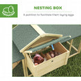Load image into Gallery viewer, 80" Chicken Coop, Wooden Outdoor Chicken Cage Hen House with Nesting Box, Double Runs, Removable Tray, Ramp, for Backyard

