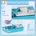 Load image into Gallery viewer, PawHut Hamster Cage, 6 Tier Small Animal Cage with Tubes and Tunnels, 32" DIY Design Large Hamster Cage with Hut, Wheel, Food Dish, Water Bottle, Ramps, for Dwarf & Gerbil, Light Blue
