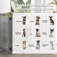 Load image into Gallery viewer, 30"H Foldable Dog Gate with Door, 4 Panels Freestanding Pet Gate Barriers Indoor with Support Feet, Puppy Fence for Dogs, Light Grey
