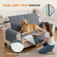 Load image into Gallery viewer, Waterproof Sofa Cover 2 Seater, Soft Couch Cover for Dogs Cats Pets, Non Slip Sofa Slipcoevr with Elastic Straps Furniture Protector for Living Room, Grey

