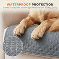 Load image into Gallery viewer, Waterproof Sofa Cover 2 Seater, Soft Couch Cover for Dogs Cats Pets, Non Slip Sofa Slipcoevr with Elastic Straps Furniture Protector for Living Room, Grey
