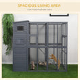 Load image into Gallery viewer, Large Catio Outdoor Cat Enclosure Weatherproof Cat House with Cat Condo, Indoor Wooden Cat Cage Pet Kennel, 77"L x 37"W x 69"H, Grey
