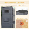 Load image into Gallery viewer, Large Catio Outdoor Cat Enclosure Weatherproof Cat House with Cat Condo, Indoor Wooden Cat Cage Pet Kennel, 77"L x 37"W x 69"H, Grey
