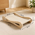 Load image into Gallery viewer, 2 in 1 Sisal Cat Scratcher Bed, Pine Wood Cat Scratching Board and Lounger for Indoor Pets, Anti-Slip Pet Furniture, 60 x 35 x 13 cm, Cream White
