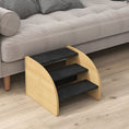 Load image into Gallery viewer, Dog Steps for Sofa and Bed, 3-Step Dog Stairs, Lightweight Pet Stairs with Side Panels, Non-Slip Feet for Small Puppies, Easy Assembly, Oak Finish
