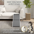 Load image into Gallery viewer, Pet Ramp Bed Steps for Dogs Cats Non-slip Carpet Top Platform Pine Wood 59"L x 16"W x 20"H White
