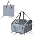 Load image into Gallery viewer, Pet Carrier Folding Bag Car Seat Cat Dog Puppy Kennel Portable Travel Cage Tote Case Mesh Holder House Grey
