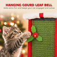 Load image into Gallery viewer, Cat Scratching Post for Indoor Cats, 81cm Tall Cat Scratcher with Sisal Rope, Hanging Bell Toy and Stable Base, Green and Red
