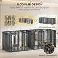 Load image into Gallery viewer, 83"L Heavy Duty Dog Crate, Extra Large Metal Dog Cage Kennel with Divider and Mat for Small Medium Large Breeds, Modular Puppy Playpen with Double Doors for Indoor Outdoor, Black
