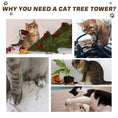 Load image into Gallery viewer, Cat Tower for Large Cats Adult, Floor to Ceiling Cat Tree Adjustable Height 94"-102" Multi-Level with Scratching Posts, Cozy Hammock, Dangling Ball Toy, Brown
