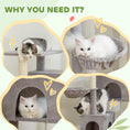 Load image into Gallery viewer, Cat Tree, 66 Inch Large Cat Tower with 2 Door Condos, 3 Big Hammocks, Plush Top Perch, Sisal Scratching Posts, Multi-level Kitty Tree for Indoor Kittens, Light Grey
