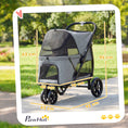 Load image into Gallery viewer, Dog Stroller, 3 Wheels Pet Stroller with Dual Entry, Easy One-Click Quick Fold, Mesh Windows, Washable Cushion, Pet Travel Buggy for Small and Medium Dogs and Cats, Grey
