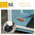 Load image into Gallery viewer, Indoor Rabbit Hutch with Wheels, Bunny Cage Guinea Pig House Small Animals Habitat W/ Top Access, Ramp, Pull Out Tray, Blue
