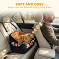 Load image into Gallery viewer, Dog Car Seat for Small Breeds Under 10kg, Dog Booster Seat Detachable Washable with Seat Belt, Thick Cushion, Portable Pet Travel Bed with Storage Pockets, Brown
