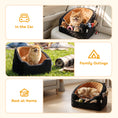 Load image into Gallery viewer, Dog Car Seat for Small Breeds Under 10kg, Dog Booster Seat Detachable Washable with Seat Belt, Thick Cushion, Portable Pet Travel Bed with Storage Pockets, Brown
