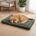 Load image into Gallery viewer, Waterproof Dog Bed, Foldable Pet Bed with Anti-Slip Bottom, Oxford Fabric, Machine Washable, Scratch Resistant Outdoor for Large Dogs and Cats, 130L x 85W x 7H cm, Green
