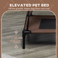 Load image into Gallery viewer, Elevated Dog Bed with Canopy, Portable Raised Dog Cot for L Sized Dogs, Indoor & Outdoor, 36" x 30" x 35", Coffee
