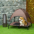 Load image into Gallery viewer, Raised Dog Bed Waterproof Elevated Pet Cot with Breathable Mesh UV Protection Canopy Brown, for Large Dogs, 92 x 76 x 90cm

