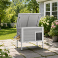 Load image into Gallery viewer, Outdoor Cat House Weatherproof with Removable Insulated Liner, Raised Wooden Cat House, Insulated Cat Shelter, Outdoor Use, Waterproof Asphalt Roof, Escape Door, Opening Top
