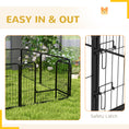 Load image into Gallery viewer, Dog Playpen, Wide 31.5"W Heavy-Duty Metal Puppy Play Pen, Pet Exercise Fences for Outside and Indoor, DIY Design with Door for Small Dogs, 8 Panels, 23.5"H
