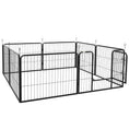 Load image into Gallery viewer, Dog Playpen, Wide 31.5"W Heavy-Duty Metal Puppy Play Pen, Pet Exercise Fences for Outside and Indoor, DIY Design with Door for Small Dogs, 8 Panels, 23.5"H
