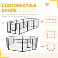 Load image into Gallery viewer, Dog Playpen, Wide 31.5"W Heavy-Duty Metal Puppy Play Pen, Pet Exercise Fences for Outside and Indoor, DIY Design with Door for Small Dogs, 8 Panels, 23.5"H
