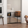Load image into Gallery viewer, Dog Gate Stair Gate Pressure Fit Pets Barrier Auto Close for Doorway Hallway, 74-100cm Wide Adjustable, Black
