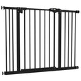 Load image into Gallery viewer, Dog Gate Stair Gate Pressure Fit Pets Barrier Auto Close for Doorway Hallway, 74-100cm Wide Adjustable, Black
