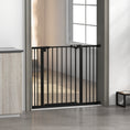 Load image into Gallery viewer, Dog Gate Stair Gate Pressure Fit Pets Barrier Auto Close for Doorway Hallway, 74-100cm Wide Adjustable, Black
