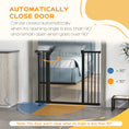 Load image into Gallery viewer, Dog Gate Stair Gate Pressure Fit Pets Barrier Auto Close for Doorway Hallway, 74-100cm Wide Adjustable, Black
