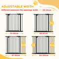 Load image into Gallery viewer, Dog Gate Stair Gate Pressure Fit Pets Barrier Auto Close for Doorway Hallway, 74-100cm Wide Adjustable, Black
