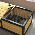 Load image into Gallery viewer, Wooden Tortoise House Tortoise Table with Hide Shelter Run, Openable Top, Tray, Yellow
