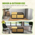 Load image into Gallery viewer, Wooden Tortoise House Tortoise Table with Hide Shelter Run, Openable Top, Tray, Yellow
