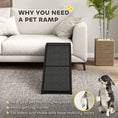 Load image into Gallery viewer, Pet Ramp Bed Steps for Dogs Cats Non-slip Carpet Top Platform Pine Wood 59"L x 16"W x 20"H Black
