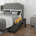 Load image into Gallery viewer, Pet Ramp Bed Steps for Dogs Cats Non-slip Carpet Top Platform Pine Wood 59"L x 16"W x 20"H Black
