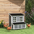 Load image into Gallery viewer, Wooden Chicken Coop, 39" Chicken House with Nesting Box, Pull-Out Tray, Waterproof Roof, Hen House Outdoor Poultry Cage for 4-6 Chickens, Rabbits, Small Animals, for Backyard, Light Gray
