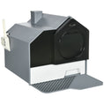 Load image into Gallery viewer, PawHut Hooded Cat Litter Box with Kitty Litter Mat, Kitty Litter Pan with Odor Control, Easy-Clean Pull-Out Drawer, Handle, Scoop, Gray
