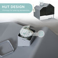 Load image into Gallery viewer, PawHut Hooded Cat Litter Box with Kitty Litter Mat, Kitty Litter Pan with Odor Control, Easy-Clean Pull-Out Drawer, Handle, Scoop, Gray
