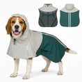Load image into Gallery viewer, Dog Raincoat with Hood, Waterproof & Breathable Rain Jacket with Reflective Strips and Leash Hole, Adjustable Poncho for Medium Dogs, 15-20 KG Available, Green, M
