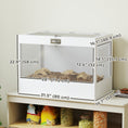 Load image into Gallery viewer, Hamster Cage, 31.5"L Transparent Acrylic Small Animal Habitat with Openable Top, Exercise Play House with Hut, Seesaw, Ladder for Dwarf Hamster, Gerbil, White
