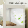 Load image into Gallery viewer, Hamster Cage, 31.5"L Transparent Acrylic Small Animal Habitat with Openable Top, Exercise Play House with Hut, Seesaw, Ladder for Dwarf Hamster, Gerbil, White
